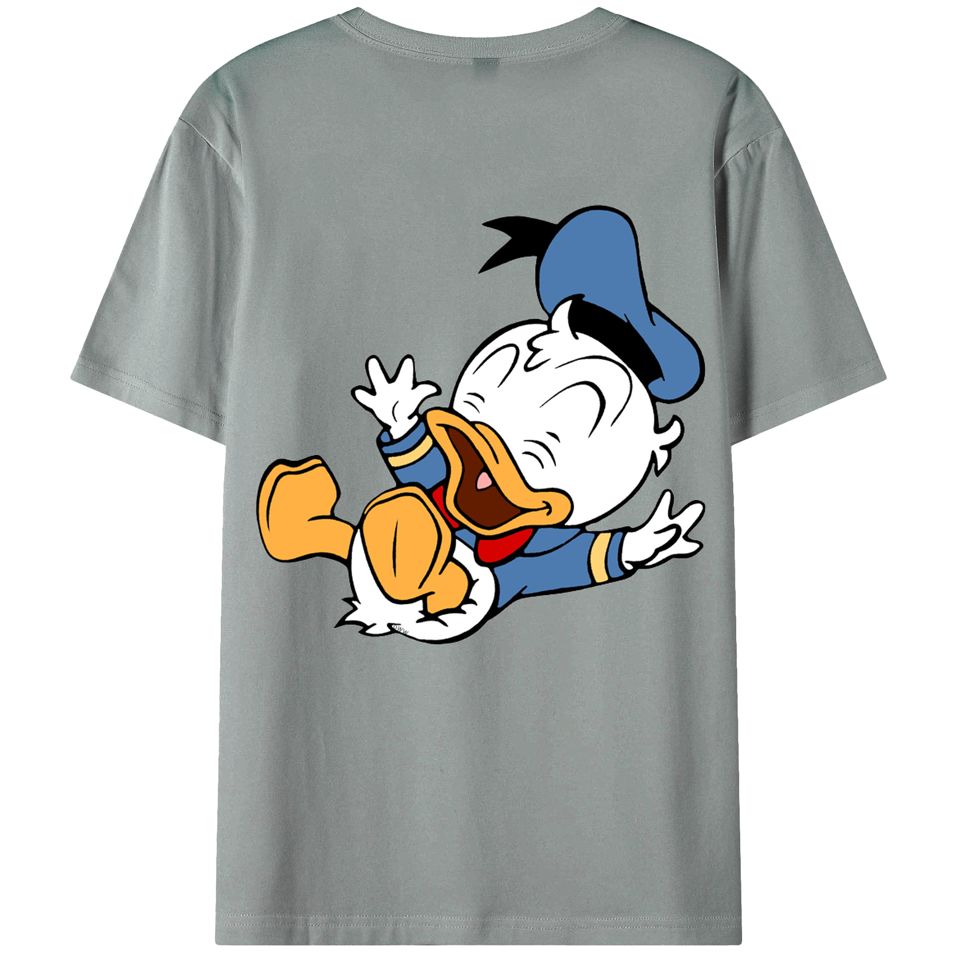 ミッキーマウス Mickey Mouse 綿100％ メンズ半袖Tシャツ（バックプリント） 通気性